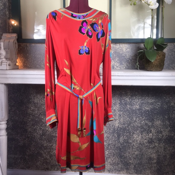 Leonard Paris 100% silk dress - Picture 3 of 9